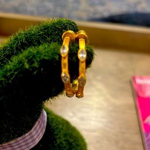 Julie Vos Monaco hoop gold earrings